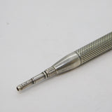 Victorian Sterling Silver Engine Turned Propelling Pencil Antique 1889
