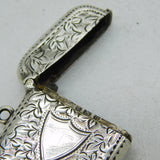 Edwardian Sterling Silver Ivy Leaf Pattern Vesta Case Antique 1907 Birmingham