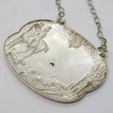 Sterling Silver Hunting Interest Whisky Decanter Label Vintage 1982 London