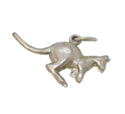 Sterling Silver Kangaroo Charm Pendant Vintage c1970