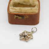 Sterling Silver Spider in her Web Charm Pendant Vintage c1970