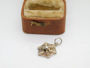 Sterling Silver Spider in her Web Charm Pendant Vintage c1970