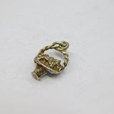 Sterling Silver Flower Basket Charm Pendant Vintage c1970