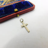 Sterling Silver Essential Crucifix Cross Charm Pendant Vintage c1970