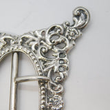 Victorian Sterling Silver Floral Ladies Buckle Antique c1880s