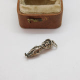 Sterling Silver Cartoon Boy Charm Pendant Vintage c1970