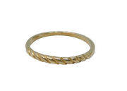 Sterling Silver Patterned Narrow Band Stacking Ring Vintage c1970 Size P 1/2