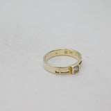 Sterling Silver Kit Heath Rennie Mackintosh Style Band Ring Modern c1990 Size N