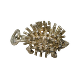 Sterling Silver Hedgehog Charm Pendant Vintage c1970