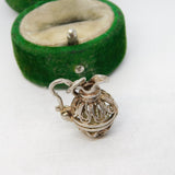 Sterling Silver Opening Wine Jug Charm Pendant Vintage c1970