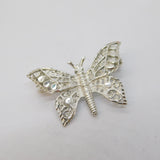 Sterling Silver Small Butterfly Sweetheart Brooch Vintage c1970
