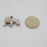 Sterling Silver Crystal Set Cute Elephant Charm Pendant Modern c2000s