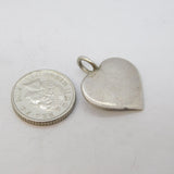 Sterling Silver Love Heart Charm Pendant Vintage c1970s