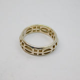 Sterling Silver Rennie Macintosh Style Dress Band Ring Vintage c1990 Size O 1/2