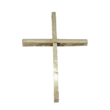Sterling Silver Large Plain Cross Charm Pendant Vintage c1970