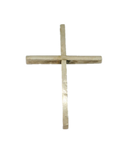 Sterling Silver Large Plain Cross Charm Pendant Vintage c1970