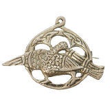 Sterling Silver Celtic Mythical Bird Brooch Pin Vintage 1959 Birmingham