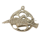 Sterling Silver Celtic Mythical Bird Brooch Pin Vintage 1959 Birmingham