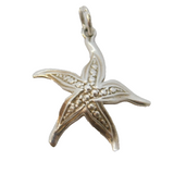 Sterling Silver Marine Starfish Charm Pendant Vintage c1970s