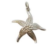 Sterling Silver Marine Starfish Charm Pendant Vintage c1970s