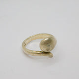 Sterling Silver Stylised Snake Serpent Wrap Around Ring Modern c1990 Size P 1/2