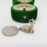 Sterling Silver Opening Church Charm Pendant Vintage c1970
