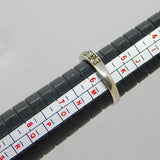 Sterling Silver Spinel Set Half Eternity Band Ring Vintage c1970 Size L