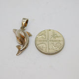 Sterling Silver Dolphin Fish Charm Pendant Vintage c1970