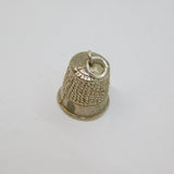 Sterling Silver Textured Patterned Thimble Charm Pendant Vintage c1970s