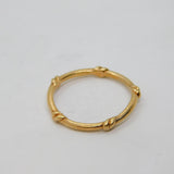 Sterling Silver Gilt  Knot Design Narrow Stacking Band Ring Modern c2000 Size Q