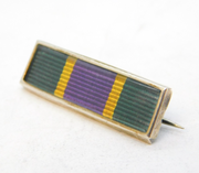 WWII-era Sterling Silver Military Ribbon Set Brooch Antique c1940