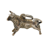 Sterling Silver Taurus the Bull Charm Pendant Vintage c1970s
