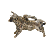 Sterling Silver Taurus the Bull Charm Pendant Vintage c1970s