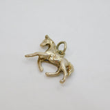 Sterling Silver Trotting Horse Charm Pendant Vintage c1970s