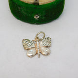 Sterling Silver Butterfly Charm Pendant Vintage c1970