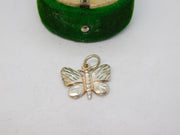Sterling Silver Butterfly Charm Pendant Vintage c1970