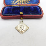 Sterling Silver St Christopher Travel Charm Pendant Vintage c1970