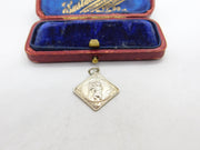 Sterling Silver St Christopher Travel Charm Pendant Vintage c1970