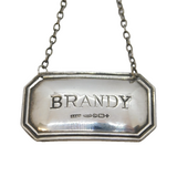 Sterling Silver Millenium Year Brandy Decanter Label Vintage 2000 Birmingham