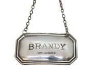Sterling Silver Millenium Year Brandy Decanter Label Vintage 2000 Birmingham