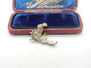 Sterling Silver Family In The Shoe Openable Charm Pendant Vintage c1970