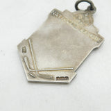 Art Deco Sterling Silevr Enamel British Ice Hockey Fob Medal Antique Birmingham