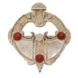 Ortak Sterling Silver Carnelian Agate Celtic Knot Brooch Vintage 1987 Edinburgh