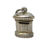 Sterling Silver British Postbox Charm Pendant Vintage c1970