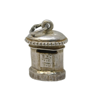 Sterling Silver British Postbox Charm Pendant Vintage c1970