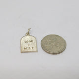 Sterling Silver Looe Milestone Charm Pendant Vintage c1970