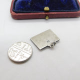 Sterling Silver State of Wyoming USA Charm Pendant Vintage c1970
