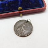Copper William IV Farthing Coin Charm Pendant Antique 1831 Georgian