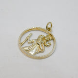 Sterling Silver Cut Out St Christopher Travel Charm Pendant Modern c1990s