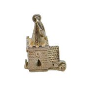 Sterling Silver Opening Church With Figures Inside Charm Pendant Vintage c1970
